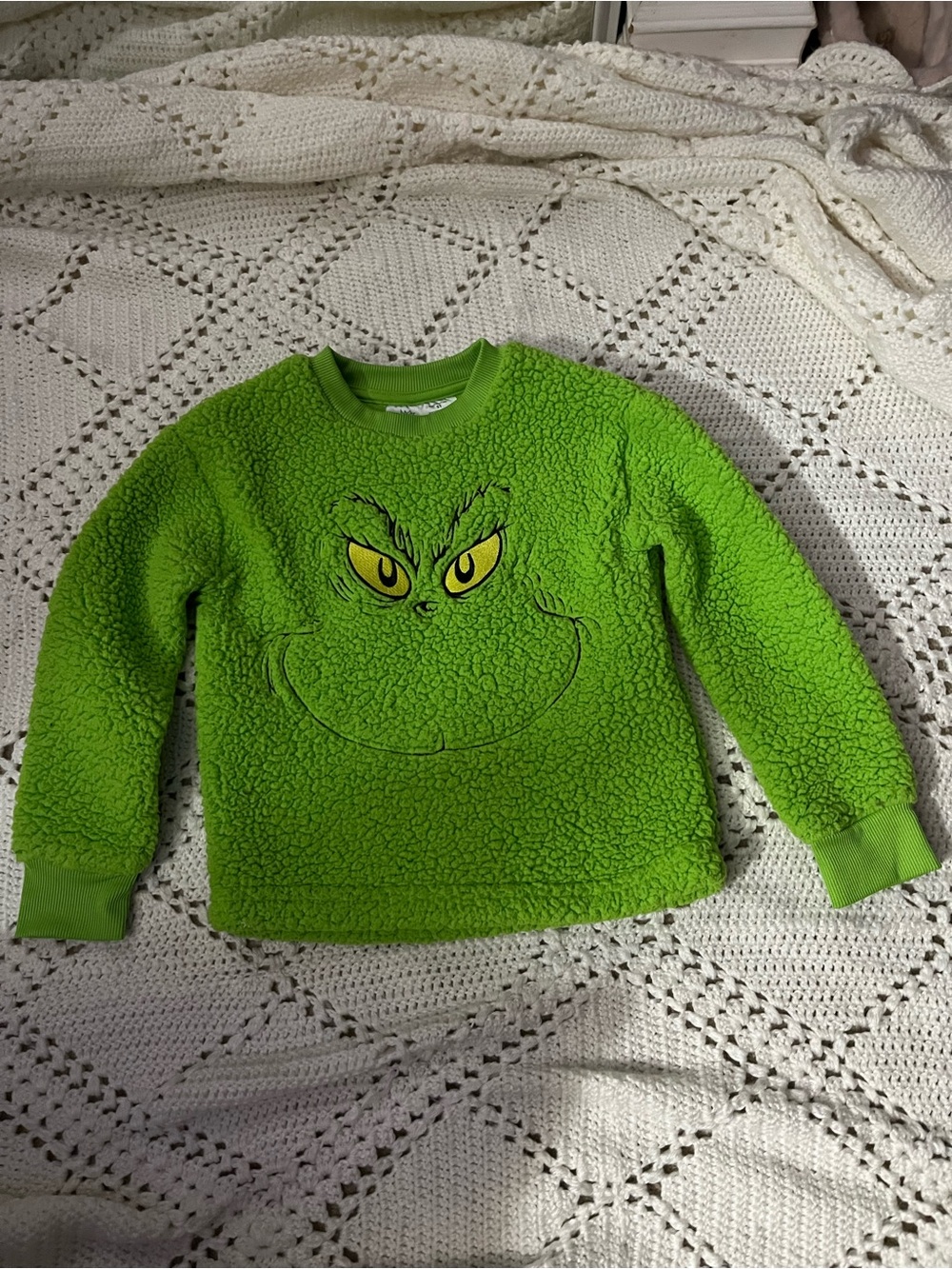 Grinch Sherpa sweater 5t